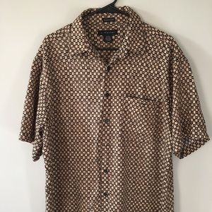 J Ferrar men’s button down short sleeve shirt, XL